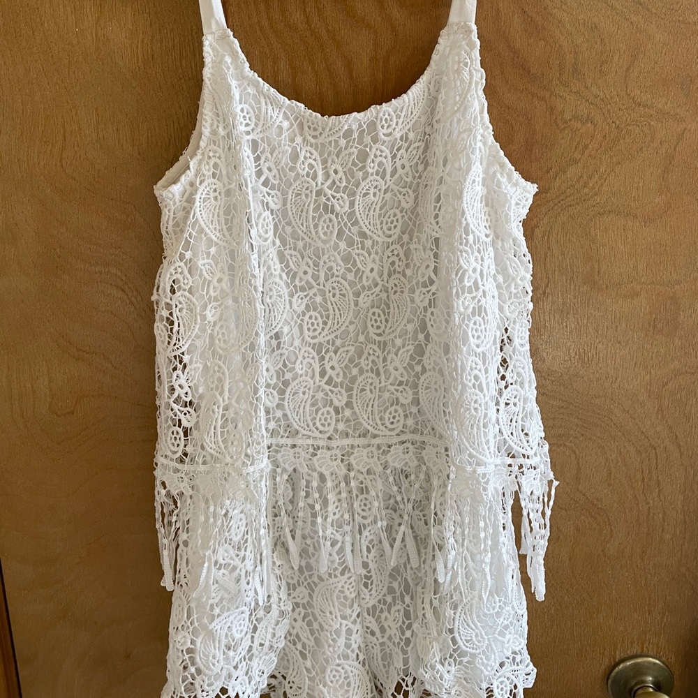 White lace romper